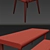 4-Piece Table Chair Set 3D model small image 3