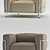 Modern 3-Seat Cassina LC3 3D model small image 2