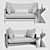 Outdoor Armchair Set with Tables and Decor 3D model small image 2