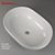 Elegant Piccadilly White Ceramic Wash Basin 3D model small image 1
