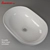 Elegant Piccadilly White Ceramic Wash Basin 3D model small image 2