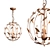 Elegant Sabina 3-Light Pendant 3D model small image 1