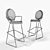 Title: Stunning Double Zero Bar Stool 3D model small image 2