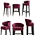 Elegant Ibis Bar Chair 3D model small image 1