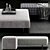 Elegant Minotti Damier Ottomans 3D model small image 1