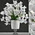 Elegant White Iris Bouquet 3D model small image 1