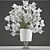 Elegant White Iris Bouquet 3D model small image 3