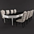 Colombostile Montmartre Designer Dining Set 3D model small image 1