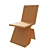 Natural Wood Texture Chair 3D model small image 1