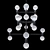 Sleek Modern Chandelier 3D model small image 1