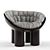 Elegant Roly Poly Chair 3D model small image 1