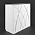 Glossy White Chest of Drawers 3D model small image 1