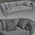 Elegant Galileo Coffee Table & Sofa 3D model small image 3