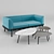 Emu Dock 2-Seater Sofa & Terramare Coffee Tables 3D model small image 1