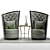 Elegant Calypso Chair & Bolero End Table 3D model small image 2