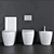 Scarabeo Moon Collection - Toilet, Bidet & Close-Coupled Set 3D model small image 2