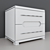 Bianco Nightstand: Sleek White Gloss & Sonoma Oak 3D model small image 2