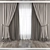 Elegant Curtains and Tulle Set 3D model small image 2