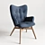 Luxury Velvet Armchair: Vicky Petrol 3D model small image 2