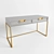 Majestic Brass Writing Desk 3D model small image 1