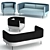 Bienno Sofa and Armchair Set 3D model small image 2