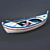 Rustic Wood Canoe 3D model small image 2