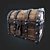 Antique Treasure Chest 3D model small image 2