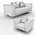 Luxury DavidLinley Modular Sofa 3D model small image 3