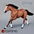 Energetic Equine Sculpture 3D model small image 1