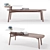 Modern Double Top Coffee Table 3D model small image 1