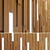 Wooden Stripes Wall Decor 3D model small image 1