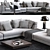 Minotti Alexander Sofa Set with Creed Chair 3D model small image 2