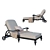 Cannes Chaise Lounge: Stylish and Comfortable Outdoor Seating 3D model small image 1
