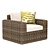 Vista Lounge Chair & Dunland Coffee Table: Stylish Comfort and Elegance 3D model small image 2