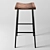 Industrial Loft Bar Stool 3D model small image 1