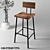 Industrial Loft Bar Stool 3D model small image 1