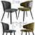Modern Minotti Aston Dining Chair with Armrests 3D model small image 1