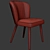 Modern Minotti Aston Dining Chair with Armrests 3D model small image 2