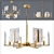 Marble Square Chandelier: Elegant Loft Lighting 3D model small image 1