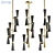 Retro Brass Pendant Chandelier 3D model small image 1