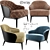 Modern Leslie Armchair: Stylish, Comfortable, and Compact 3D model small image 1