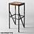 Industrial Loft Style Bar Stool 3D model small image 1