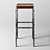 Industrial Loft Style Bar Stool 3D model small image 2