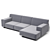 Femme 2F + CHL: Elegant Sofa Set 3D model small image 1