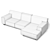 Femme 2F + CHL: Elegant Sofa Set 3D model small image 3