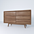 Vintage Janeiro Mango Wood Sideboard 3D model small image 1