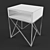 Prince White Dark Oak Bedside Table 3D model small image 3