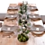 Elegant Dining Table Set 3D model small image 1
