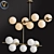 Gleaming Sphere Stem Chandelier 3D model small image 1