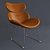 Minimalist Chic: Cazar Lounge Chair 3D model small image 1